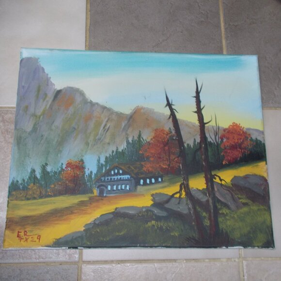 E.R Other - Scenic Colorado oil painting, signed